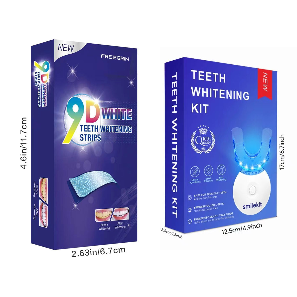 Teeth Whitening Kit - 5X LED L - Teeth Whitening Strips Permanent ulasan dan harga