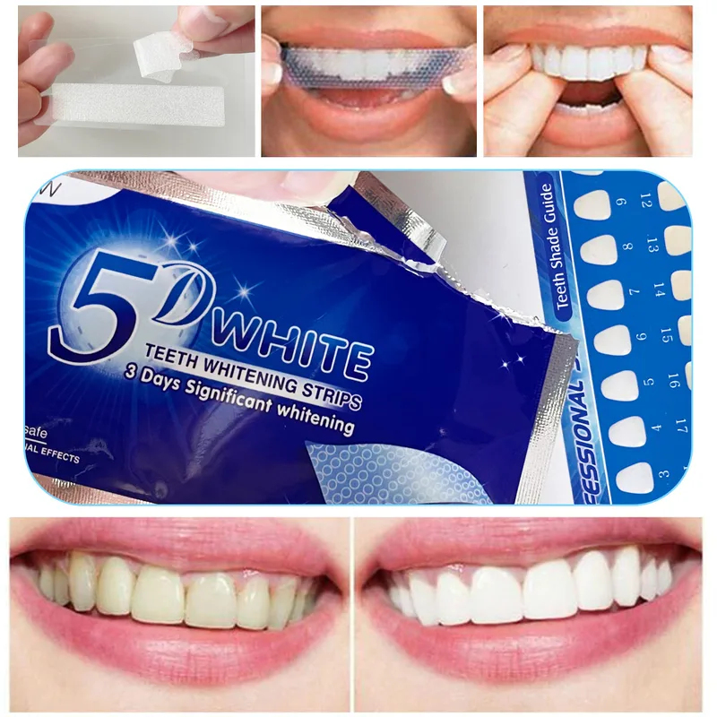 1-12pcs 5D Whitening Teeth Sti - Teeth Whitening Strips Permanent ulasan dan harga