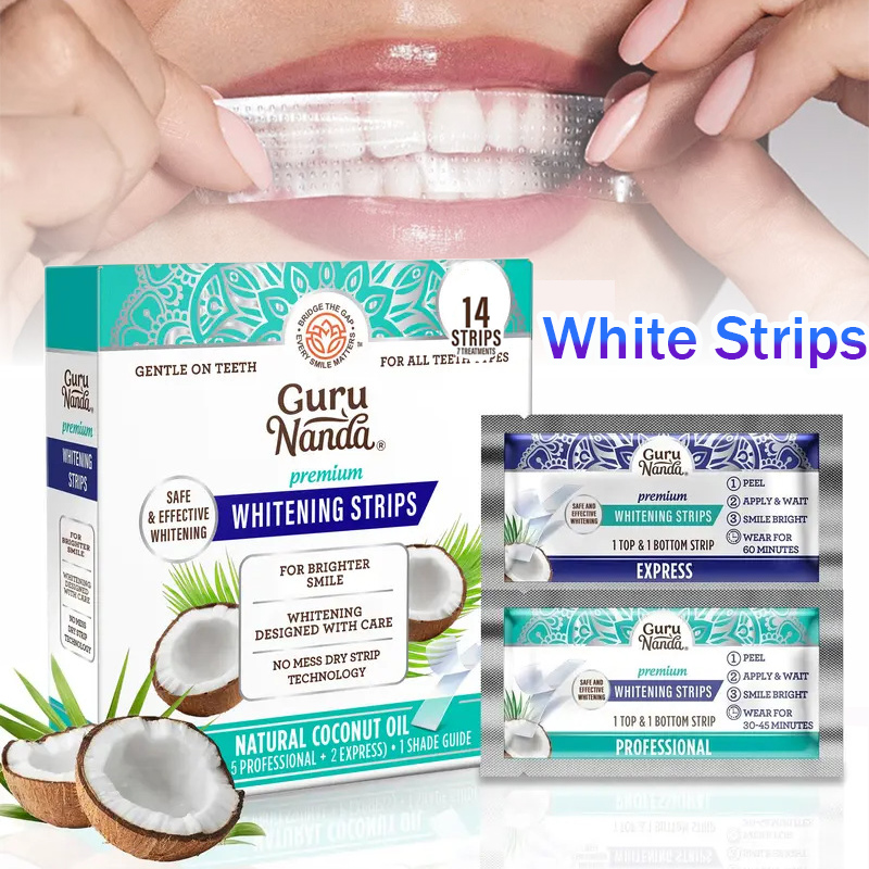 1/2/3 Boxes Coconut Oil White  - Teeth Whitening Strips Permanent ulasan dan harga