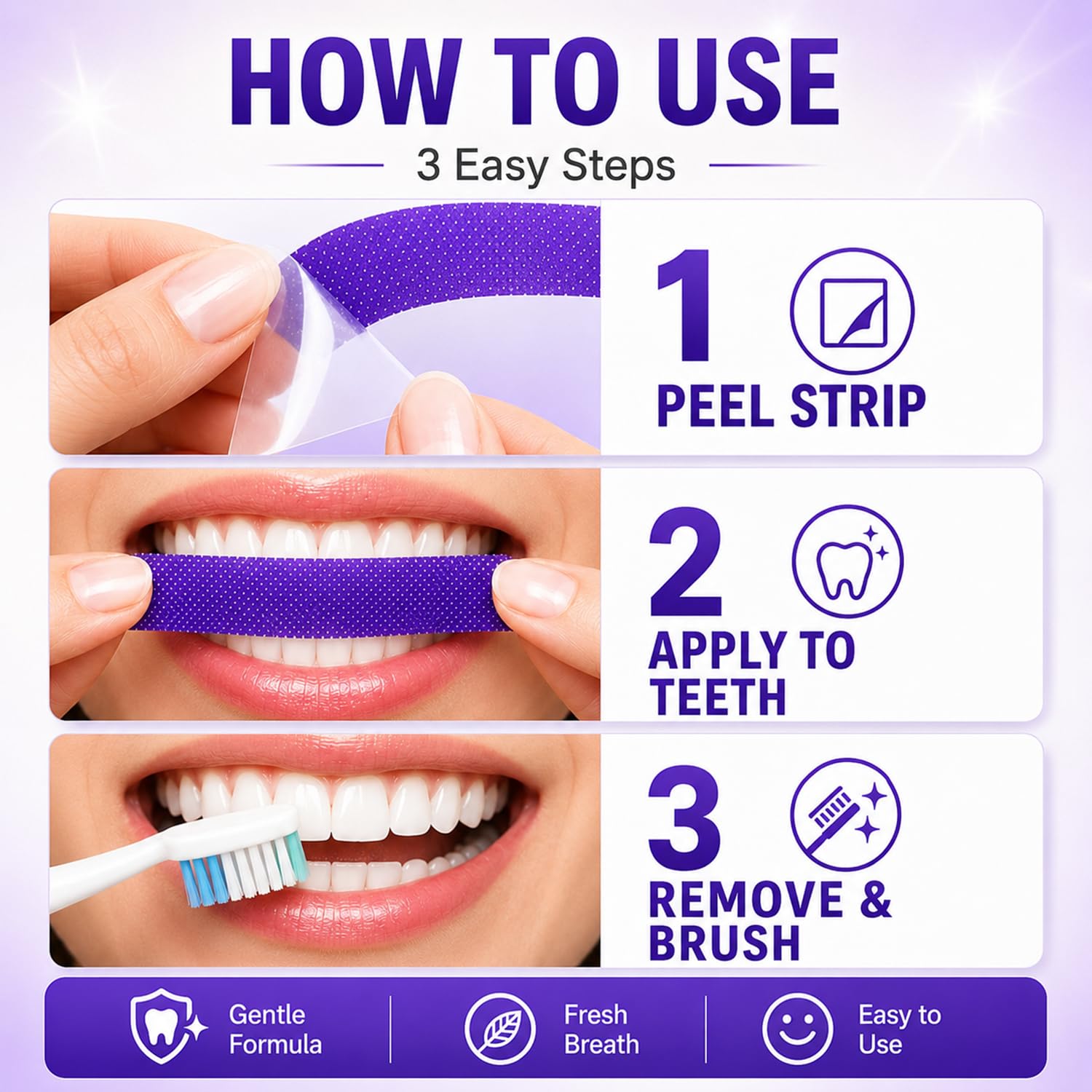 7/14/21pcs Purple Teeth Whiten - Teeth Whitening Strips Permanent ulasan dan harga