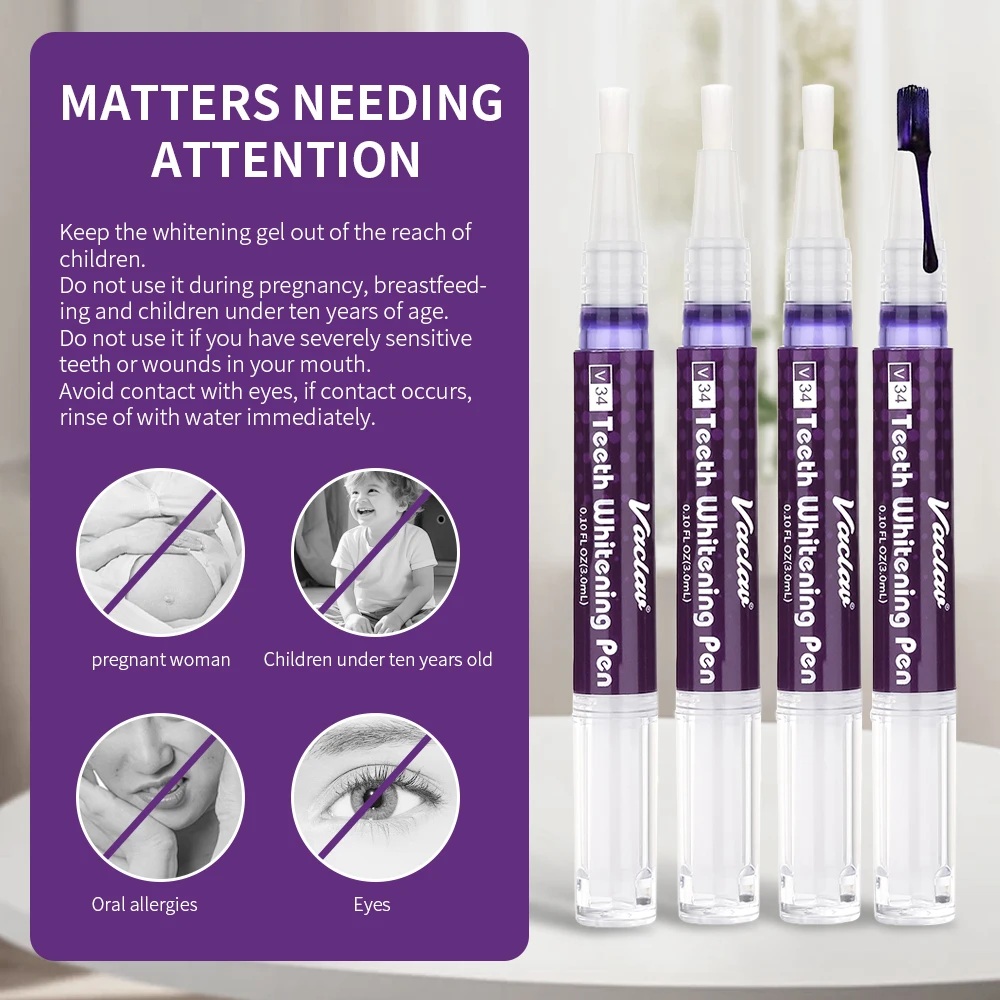 Vaclav V34 Purple Teeth Whiten - Teeth Whitening Pens ulasan dan harga