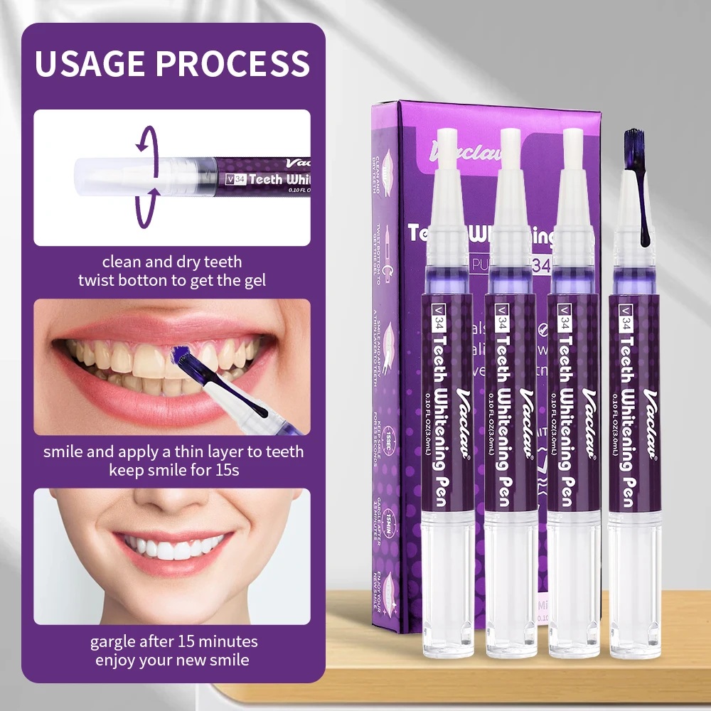 Vaclav V34 Purple Teeth Whiten - Teeth Whitening Pens ulasan dan harga