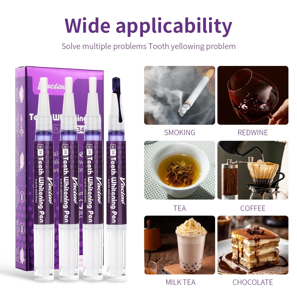 Vaclav V34 Purple Teeth Whiten - Teeth Whitening Pens ulasan dan harga